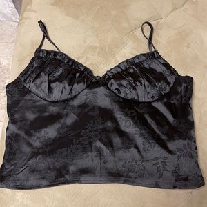 black silk floral top! pacsun!